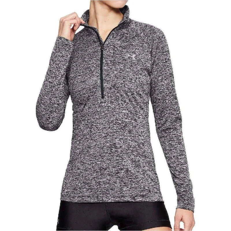 Women's Functional Outdoor Garments Under Armour Tech Twist Half Zip Long Sleeve Womens Training Top - Grey